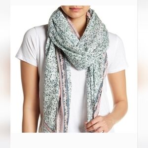 Caslon White Seaside Vines Scarf Modal Large Wrap
